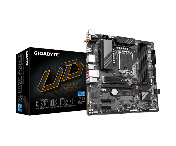 לוח אם אינטל Gigabyte B760 DS3H DDR5 ATX DP HDMI LGA1700